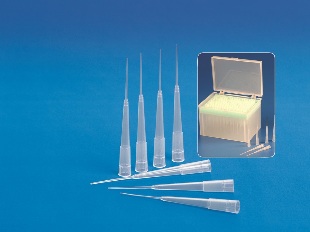 STERILE TIPS IN RACK FOR GEL LOADING 0,1-200 µl