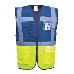 [C276YRBXXXL] Gilet Executive Paris - Jaune/Royal