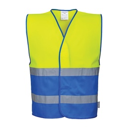 C484 - Gilet HV bicolore - Jaune/Royal