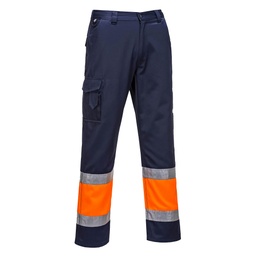 Pantalon combat Hi-Vis Bicolore - Standard - Orange/Marine