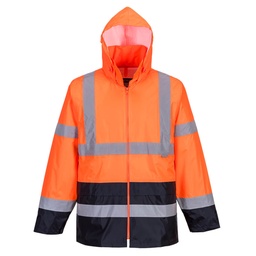 Veste de pluie Hi-Vis bicolore - Orange/Marine