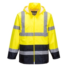 Veste de pluie Hi-Vis bicolore - Jaune/Marine