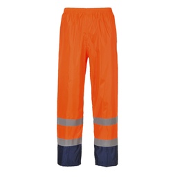 Pantalon de pluie Hi-Vis bicolore - Orange/Marine
