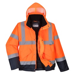 Blouson HV bicolore - Orange/Marine