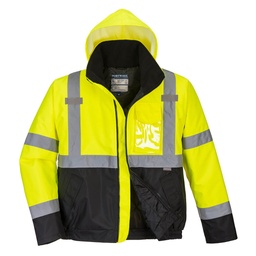 Blouson Bomber HV Bicolore - Jaune/Noir