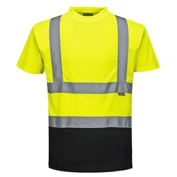 T-shirt bicolore - Jaune/Noir