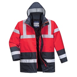 Parka Bicolore Traffic - Rouge/Marine
