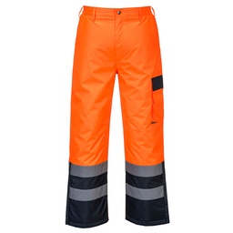 Pantalon contraste Hi-Vis doublé - Orange/Marine