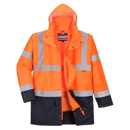 Parka 5 en 1 Essentiel Bicolore - Orange/Marine