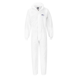 Combinaison Biztex SMS type 5/6 avec poignets tricot - Blanc
