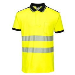 Polo HV PW3 - Jaune/Noir