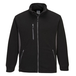 Blouson polaire bicolore Texo - Noir