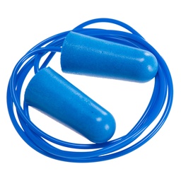 [EP30BLU] Bouchon détectable en mousse de PU avec cordon (200 paires) - Bleu (200 pièces)