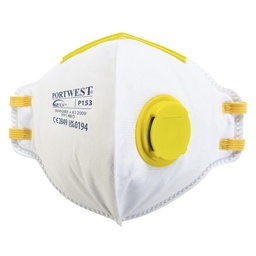 [P153WHR] Masque pliable FFP1 à soupape Dolomite, filtration 80%, EN 149 FFP1 NR D - Blanc (20 pièces)