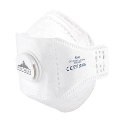 [P391WHR] Masque EAGLE pliable FFP3 Dolomite avec valve, filtration 99%, norme EN 149 FFP3 NR D - Blanc (10 pièces)