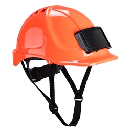 [PB55ORR] Casque Endurance avec porte-badge - Orange