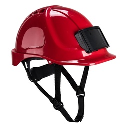 [PB55RER] Casque Endurance avec porte-badge - Rouge
