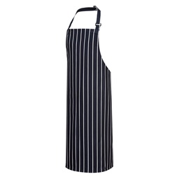 [S839NWR] Tablier à bavette Butcher - Marine/Blanc