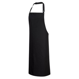 [S840BKR] Tablier à bavette Coton - Noir