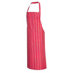 [S849RER] Tablier à bavette imperméable - Rouge
