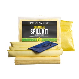 [SM91YER] Kit absorbant 50 litres, produits chimiques - Jaune (3 pièces)