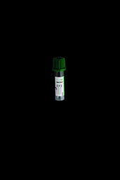 Tube pédiatrique avec héparine de Lithium, bouchon vert foncé, stérile - boîte de 1200