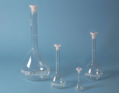 Volumetric flask "class A" with plastic stopper
