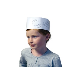 [152000095] Calot enfant papier avec dessins à colorier - 10 boîtes de 100