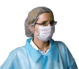 [152000101] Masque hygiene blanc, barette nasale, élastiques ronds  - 20 boites de 50