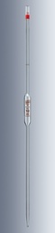 Pipettes jaugées classe AS avec 1 trait graduation brun