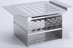 [147003717] Statif pour butyromètres en acier inoxydable pour 36 butyromètres