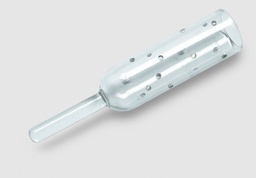 [147003321] Bécher à fromage avec trous pour butyromètres d’après Van Gulik, Ø extérieur : 15 mm, L : 77 mm