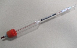 [147006600] Lactodensimètres pour lait d’après GERBER, grand modèle, échelle négative, avec thermomètre intégré à la tige, 1,020-1,040 : 0,0005 g/ml, T= 20 °C, 10-40 °C, env. (300 x 28) mm