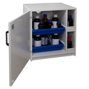 [208000595] Armoire de sécurité anti-corrosion en PVC - Sous-paillasse 1 porte et 1 compartiment - H 630 x L 635 x P 578 mm - 30 KG