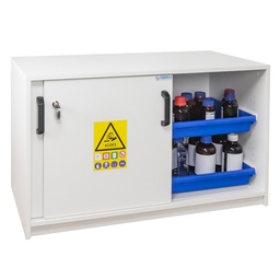 [208000598] Armoire de sécurité anti-corrosion en mélaminé - Sous-paillasse 2 portes et 2 compartiments - H 630 x L 1135 x P 578 mm - 60 KG