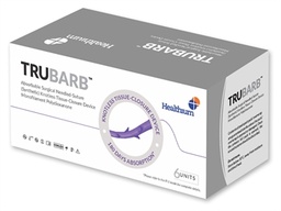 [22890] SUTURE TRUBARB RÉSORB. calibre 0 forme 1/2 aiguille 37mm - 30cm - violet - boîte de 6 pcs.