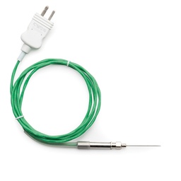 [144FC766TZ/30] Sonde à thermocouple type K, aiguille inox 30 mm, température maxi 200 °C, câble PTFE 1 m
