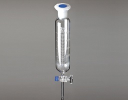 Ampoule cylindrique robinet verre, Glassco