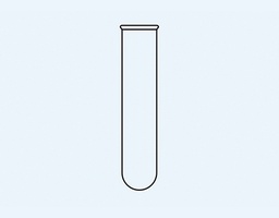 Tube à essai Simax 1trait/jauge, boîte de 100 pces