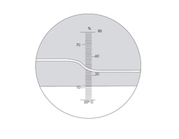 [135005132] Réfractomètre 0-80% ATC Industrie deg.alcool ds sol.aqueuse