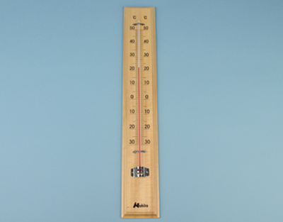 [135005422] Thermomètre temp. ambiante en bois, 420 mm