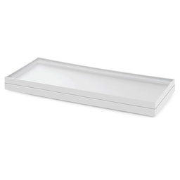 [208000065] Sur-étagère de rétention en PVC blanc, épaisseur 3/10ème  pour étagère E35