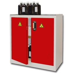 [208000196] Armoire de sûreté bicolor porte Rouge - 155L